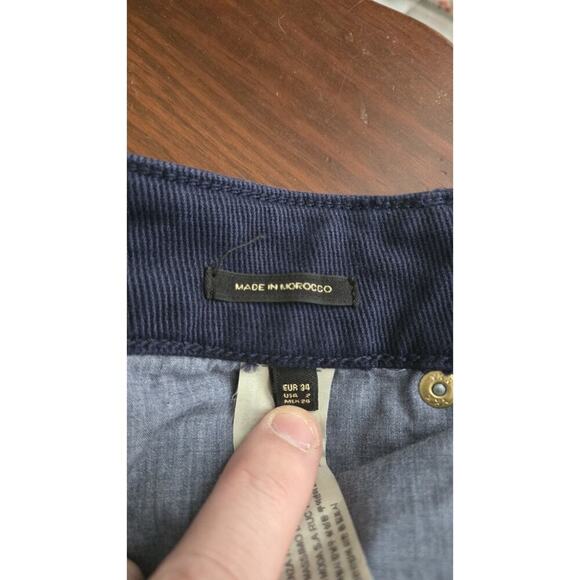 Massimo Dutti Womens Mid Rise Dark Wash Navy Denim Jeans Size 2 - Picture 6 of 10